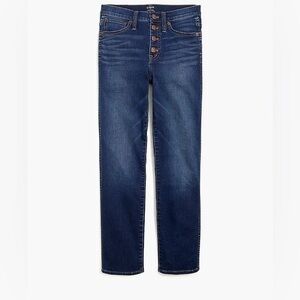 J CREW vintage Straight Jean with (4)button fly in stormy ink Size 28 EUC
